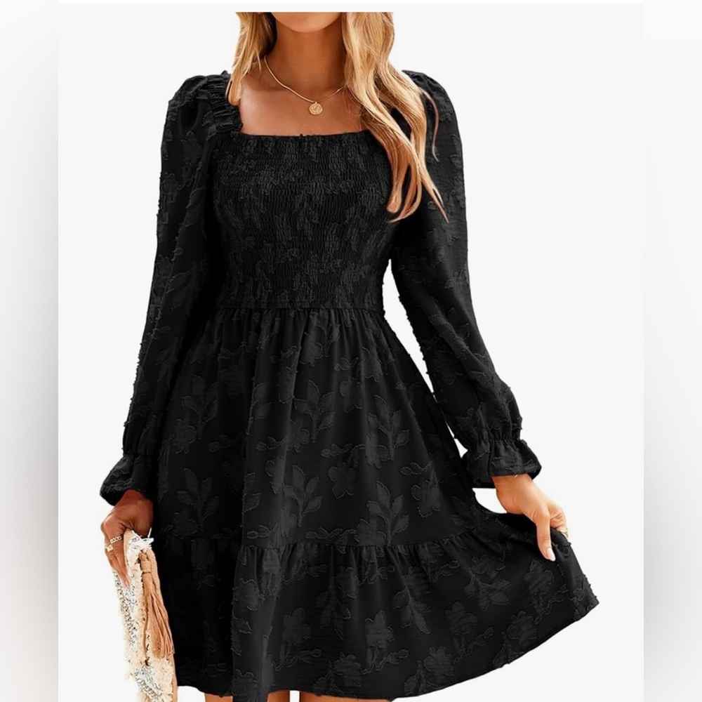Long sleeve black dress